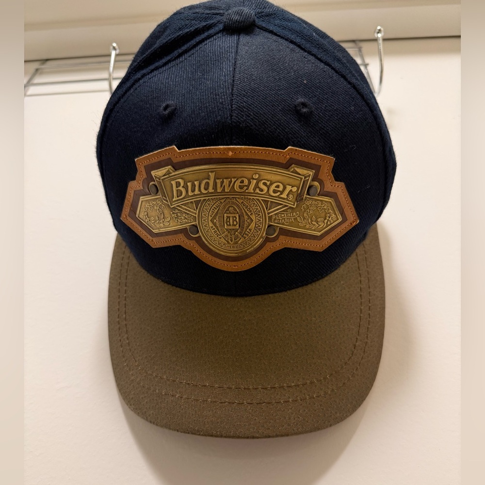 VTG 1994 Anheuser-Busch Budweiser Beer Metal Logo Strapback Hat Like New!